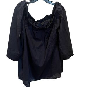 COS Navy Blue Off the Shoulder Top Size XL